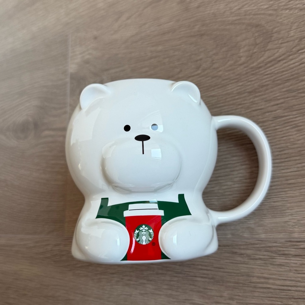 🆕 Starbucks Bearista Barista Holiday Bear-shaped Ceramic Mug - 12 oz